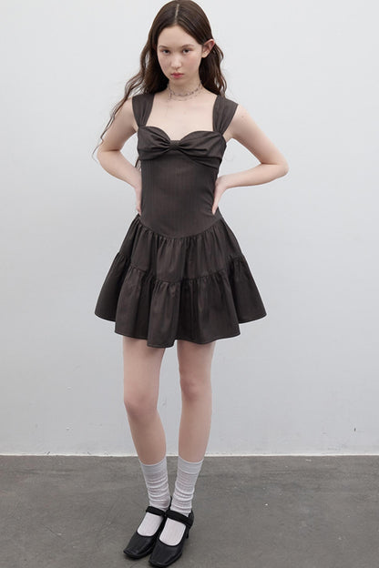 Brown Bow Ballroom Dress