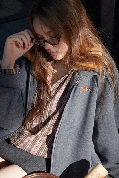 Patch Embroidered Baggy Coat