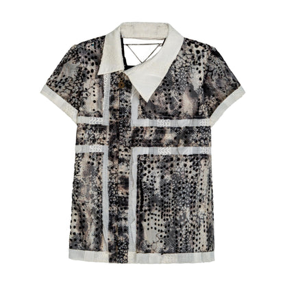 Millennium Chiffon Patch Cross Shirt