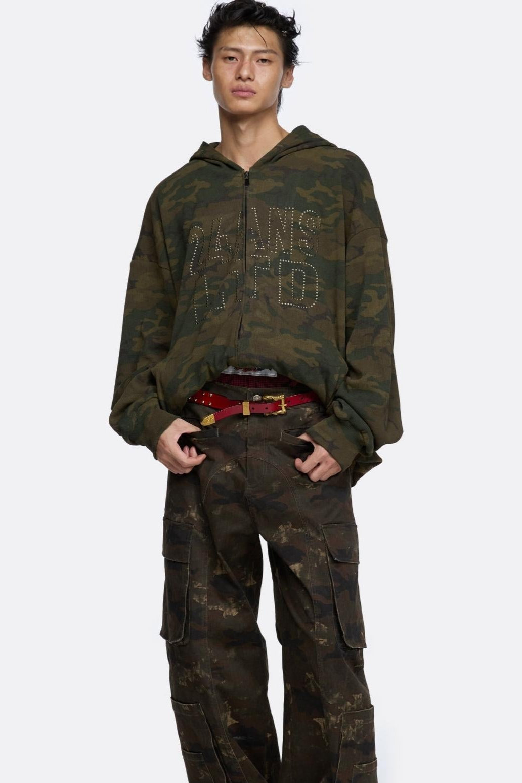 Street Two-Tone Sweatshirt Jacket