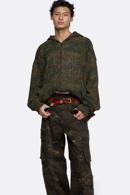 Street Two-Tone Sweatshirt Jacket