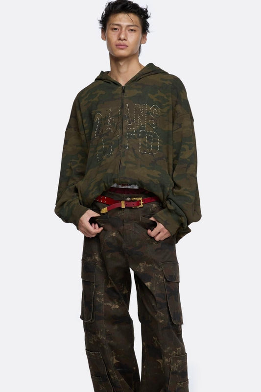 Street Two-Tone Sweatshirt Jacket