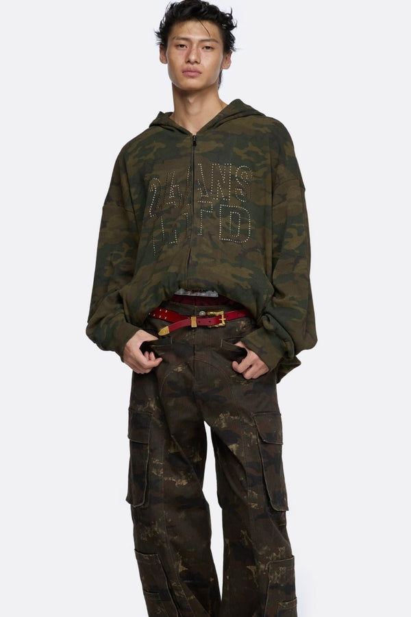 Street Two-Tone Sweatshirt Jacket