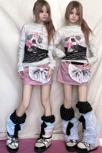 Plush Polka Dot Socks Cover