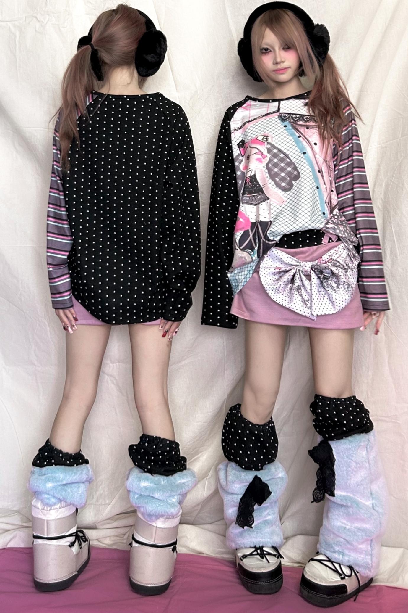 Plush Polka Dot Socks Cover