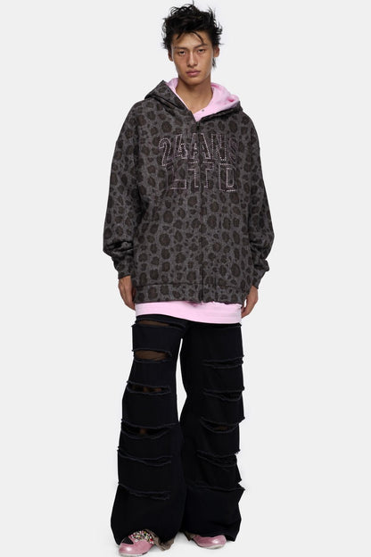 Street Two-Tone Sweatshirt Jacket