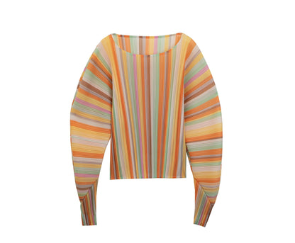 Orange Pleated Bustier Set-Up