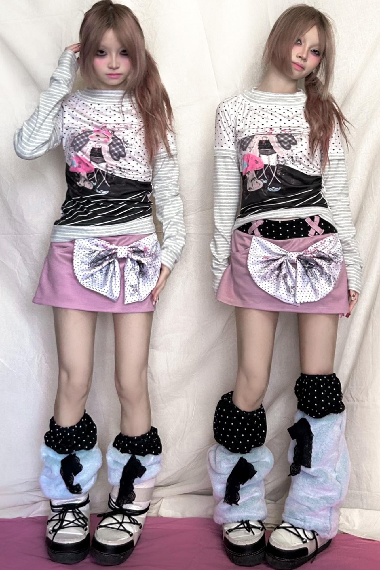 Plush Polka Dot Socks Cover