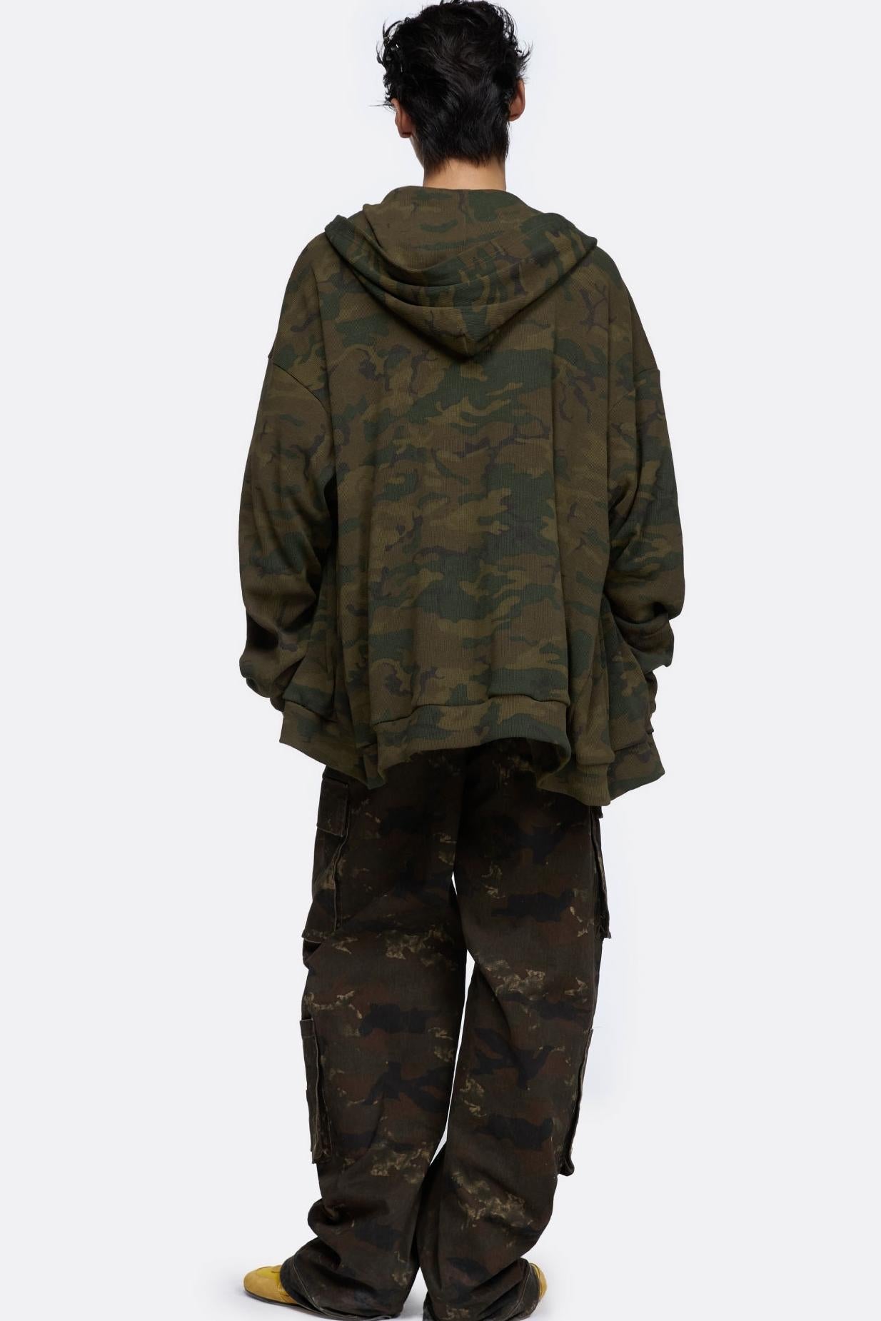 Street Two-Tone Sweatshirt Jacket