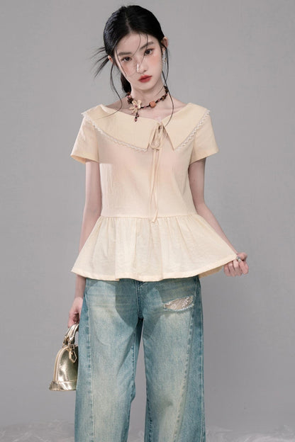 Soft Apricot Wave Skirt Set-Up