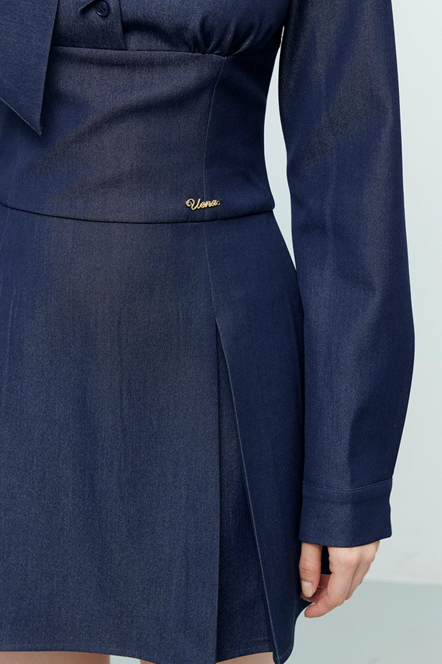 Design Sense Navy Blue Denim Dress