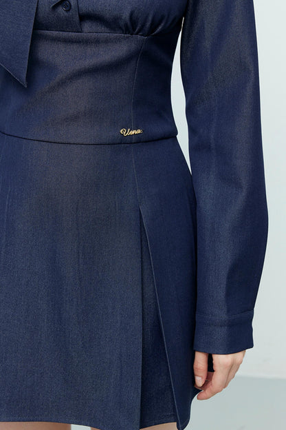 Design Sense Navy Blue Denim Dress