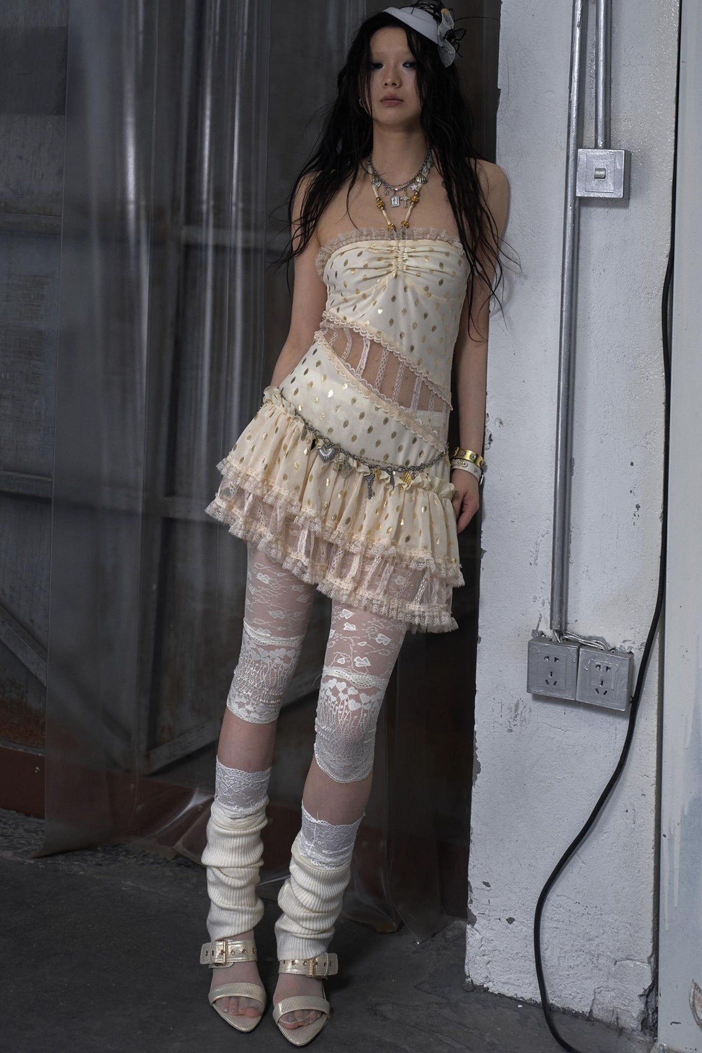 Lace Polka Dot Dress