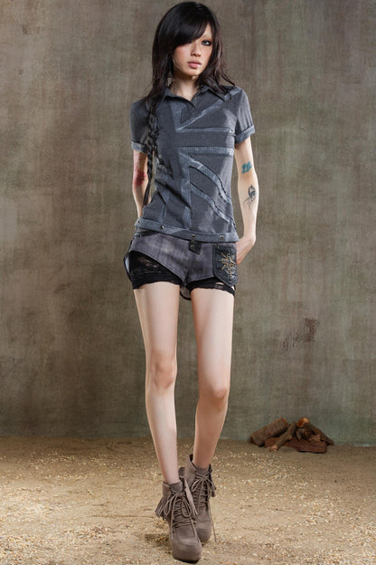 Punk Street Irregular Strappy Shorts
