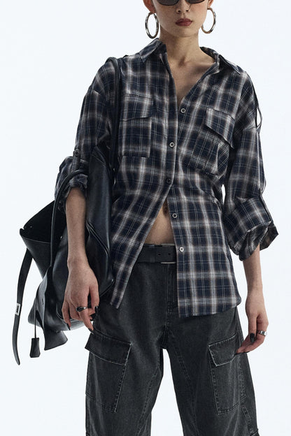 Vintage Black Lapel Shirt