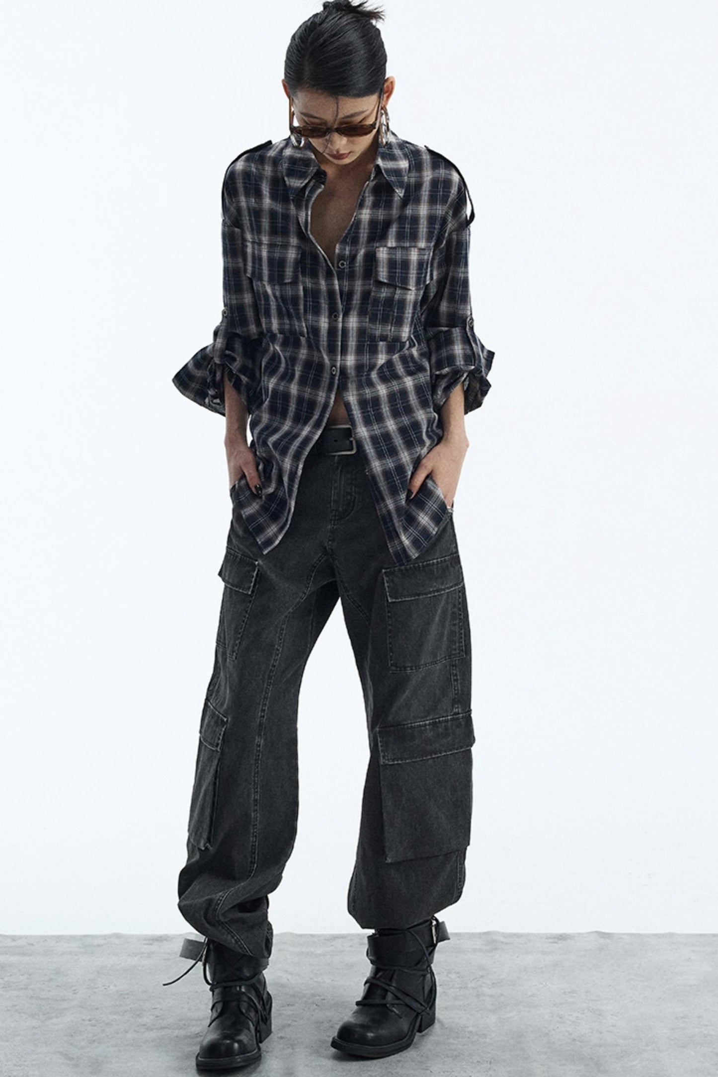 Vintage Black Lapel Shirt