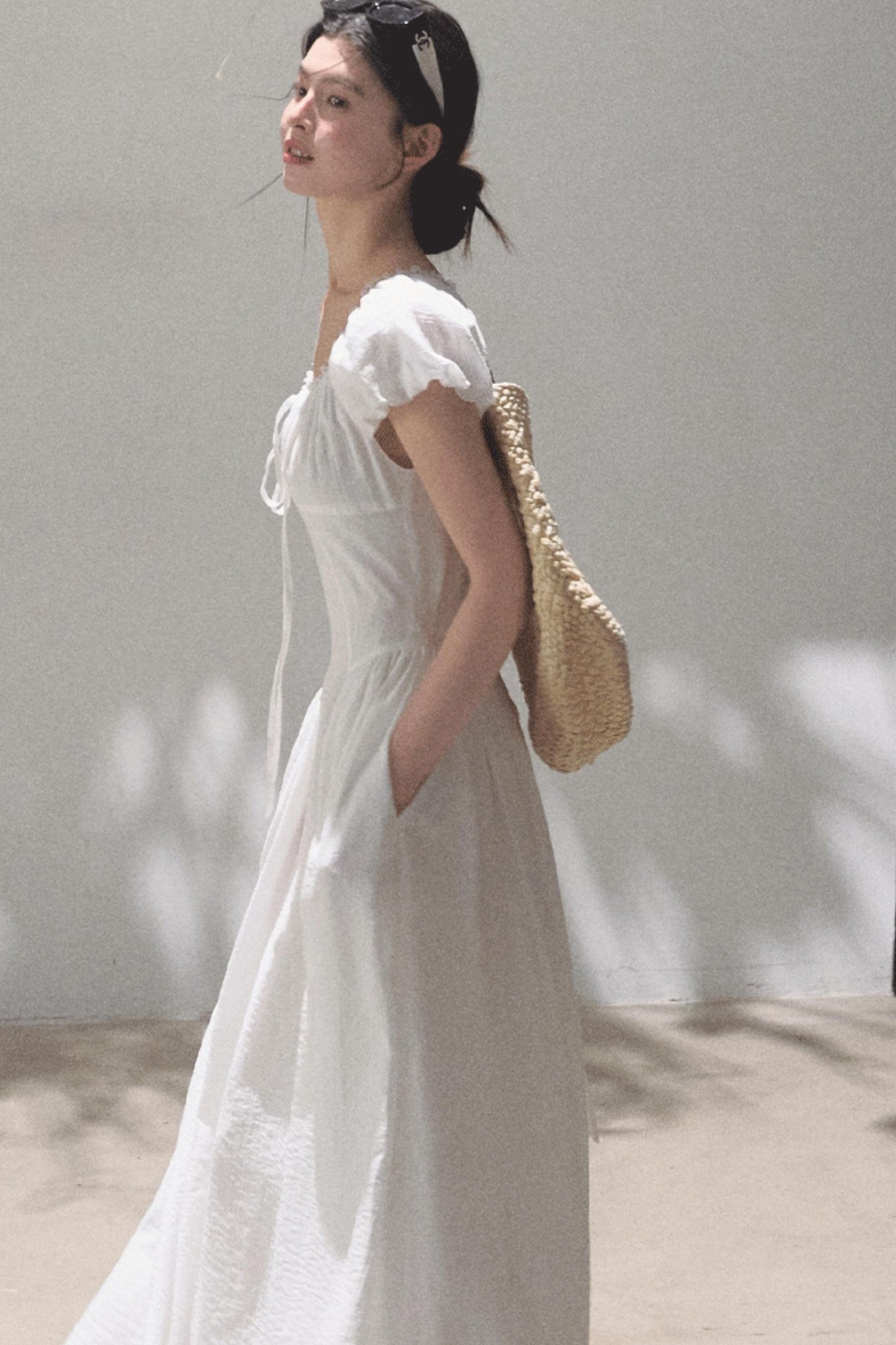 Luminous Cotton Tea Dress