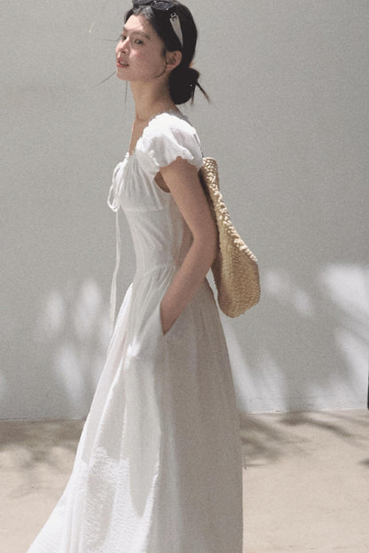Luminous Cotton Tea Dress