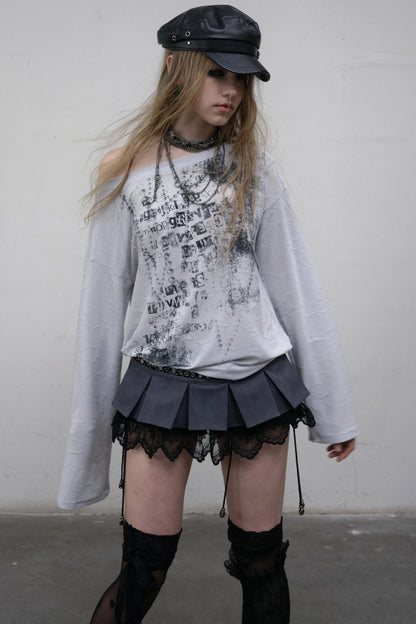 Slouchy One-Shoulder Tee