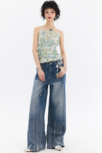 Compass Denim Wide-Leg Pants
