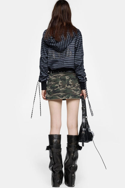Spice Girl Style Camouflage Skirt