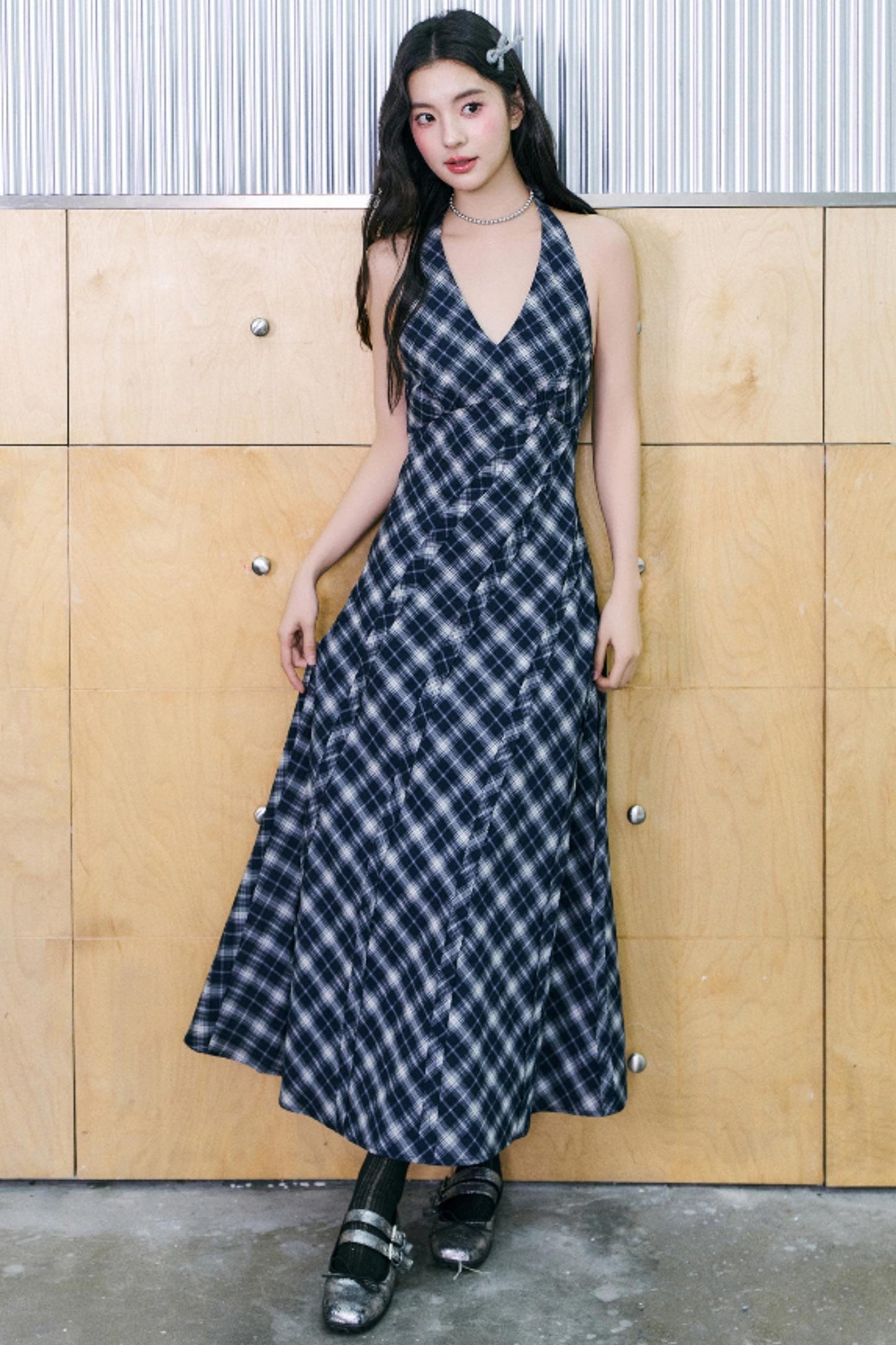 Halterneck Patch Dress