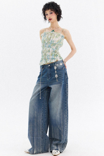 Compass Denim Wide-Leg Pants