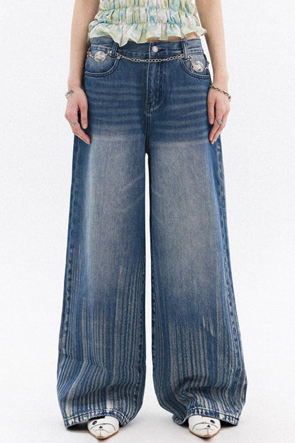 Compass Denim Wide-Leg Pants