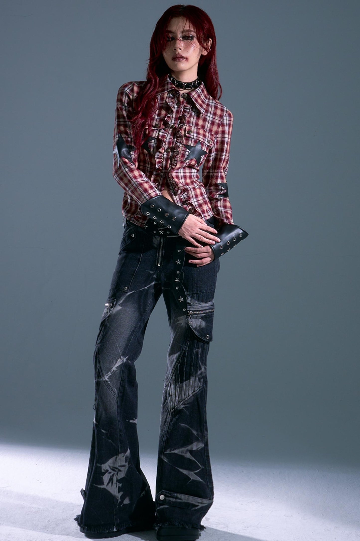 Star Leather Slim Shirt