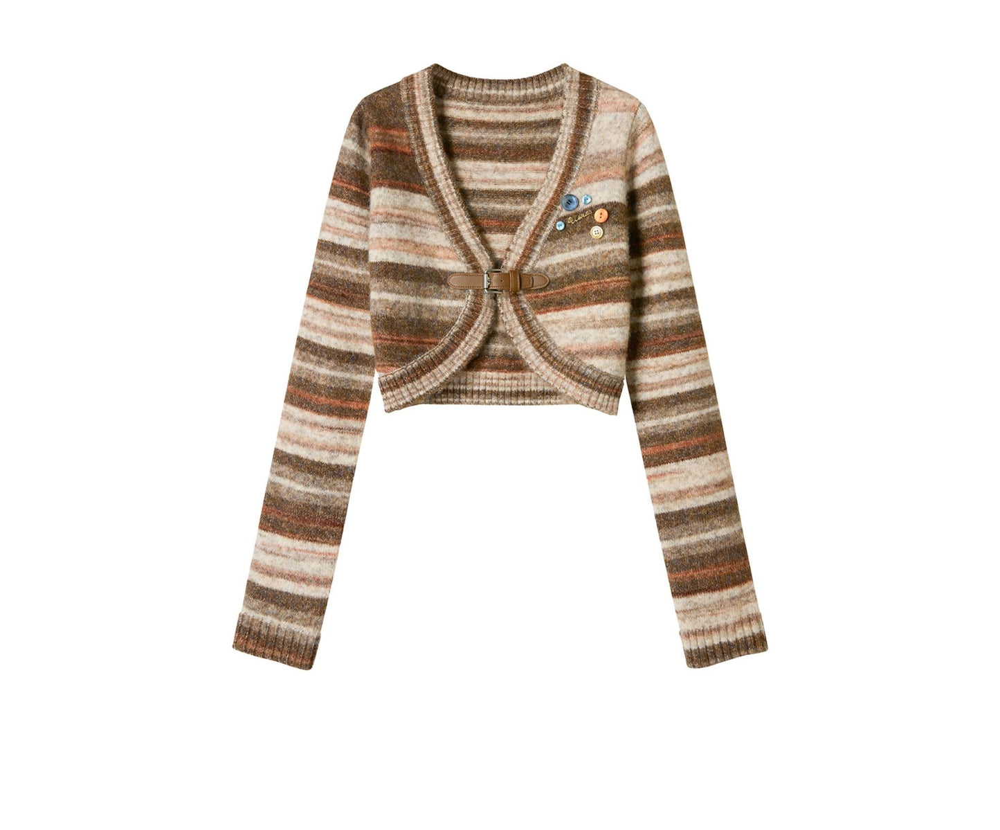 Gradient V-Neck Cardigan Dress Set-Up