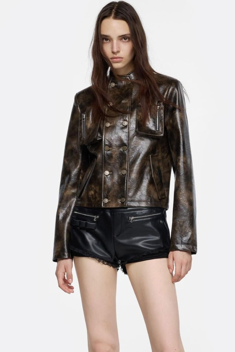 Overseas Celebrity Fashion Bloggers Punk Coat