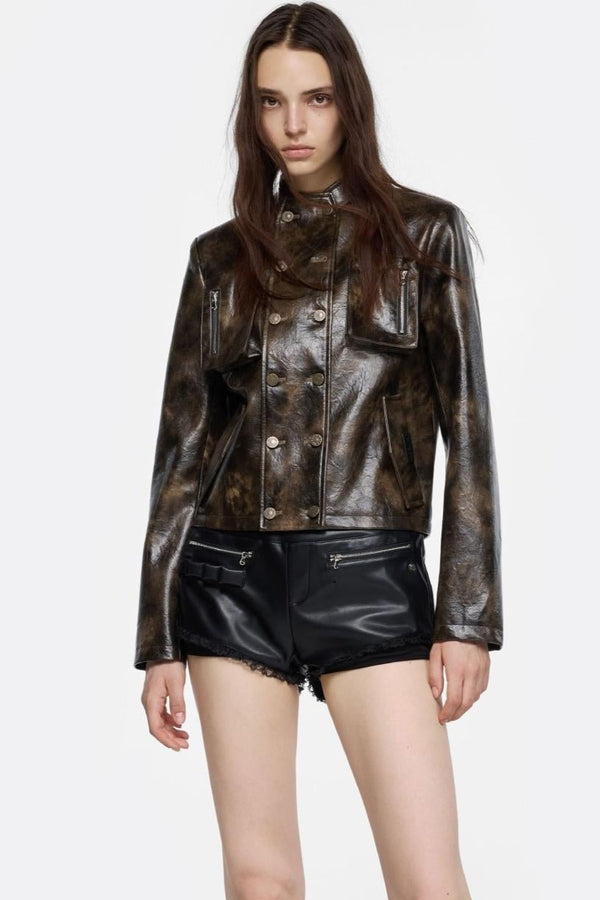 Overseas Celebrity Fashion Bloggers Punk Coat