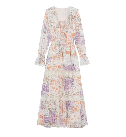 Cashew Flower Vintage Lace Dress Set-Up