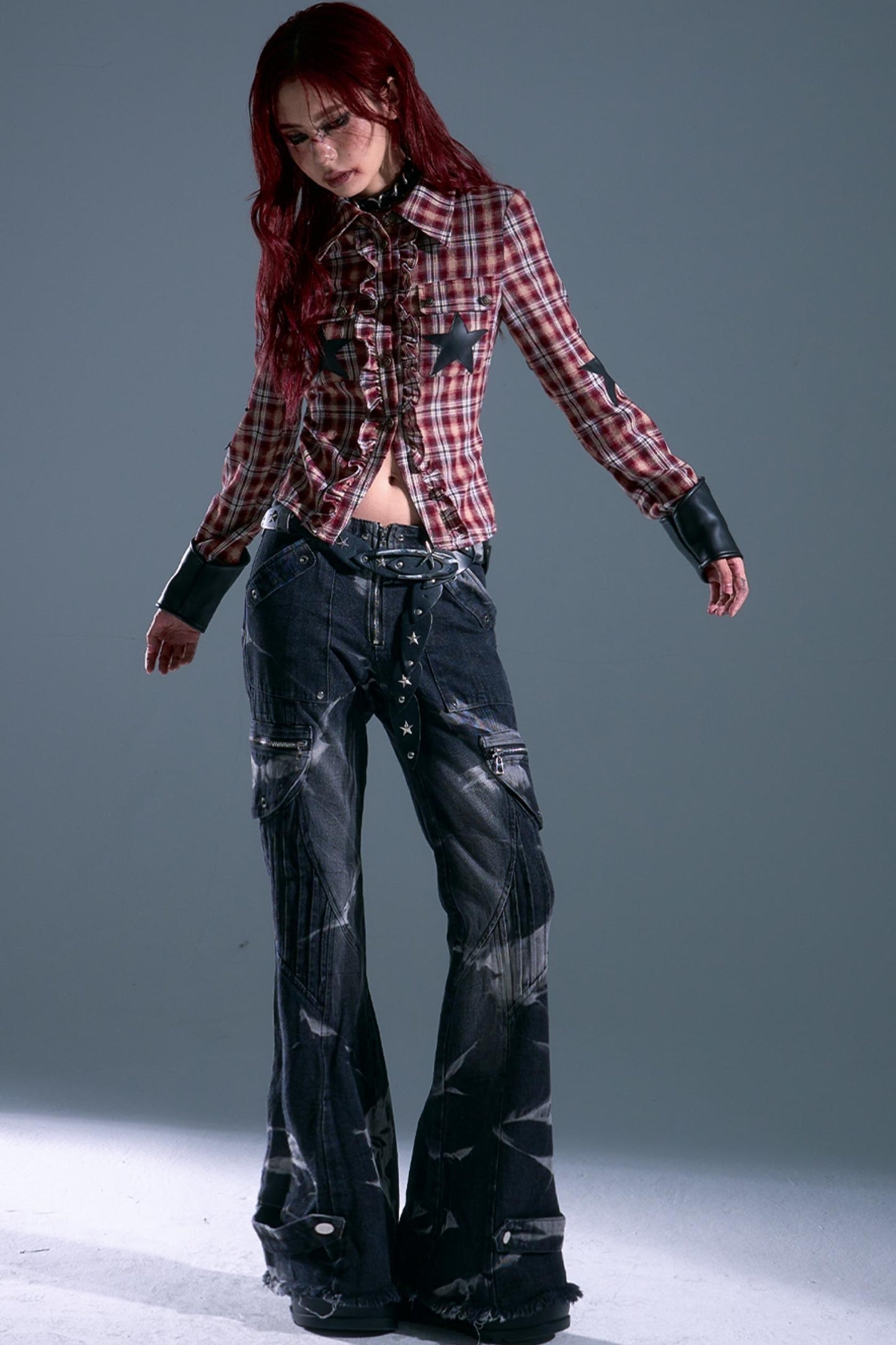 Star Leather Slim Shirt