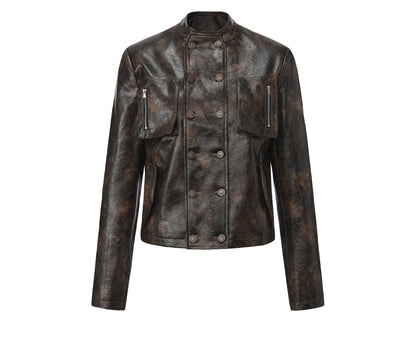 Overseas Celebrity Fashion Bloggers Punk Coat