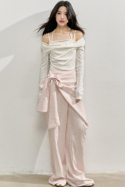 Pinke bequeme Schürzenhose