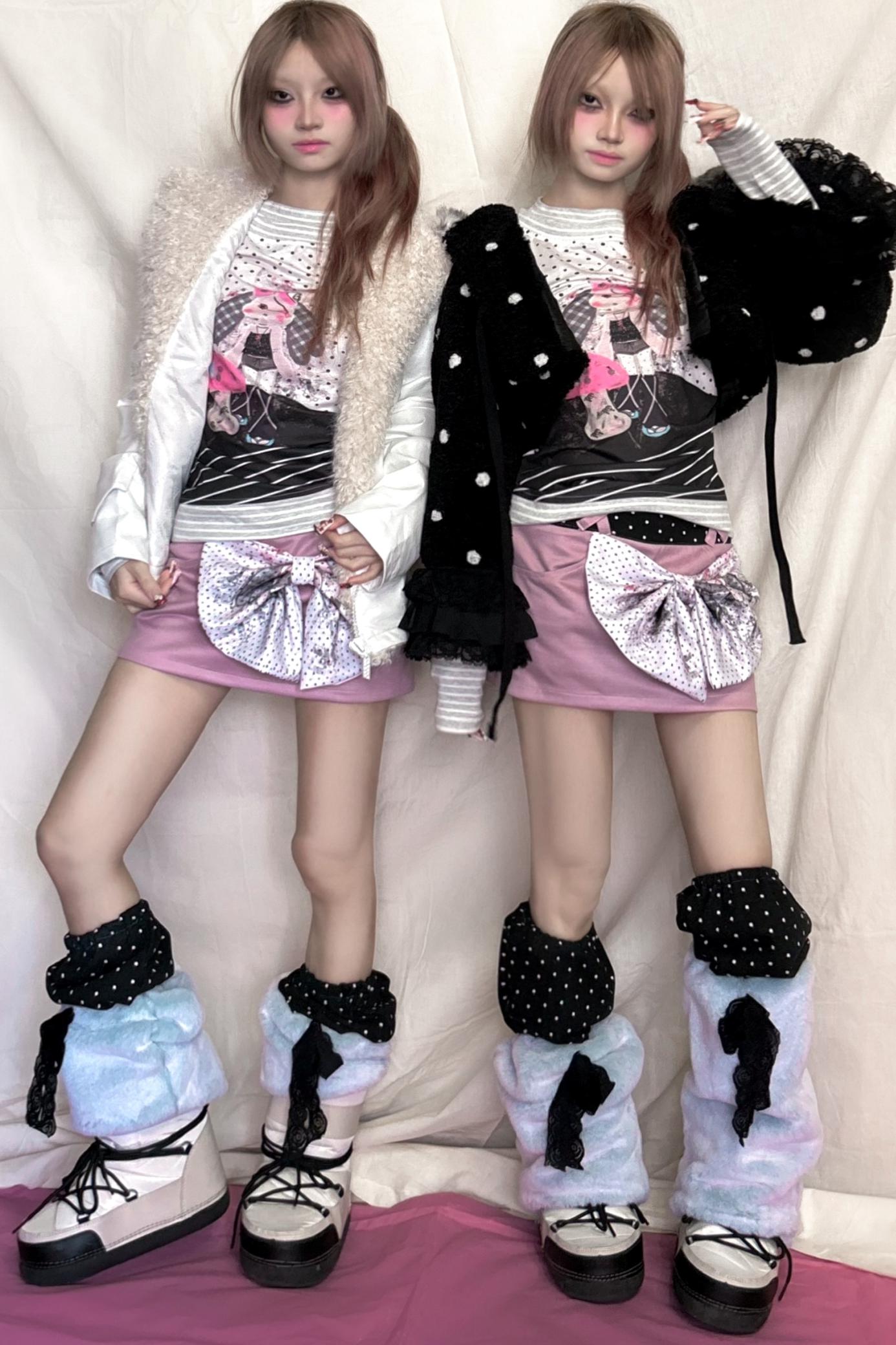 Plush Polka Dot Socks Cover