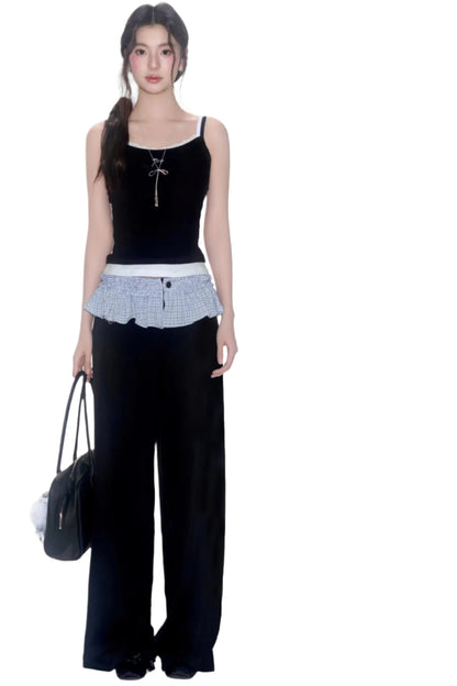 Stitched Straight Leg Pants