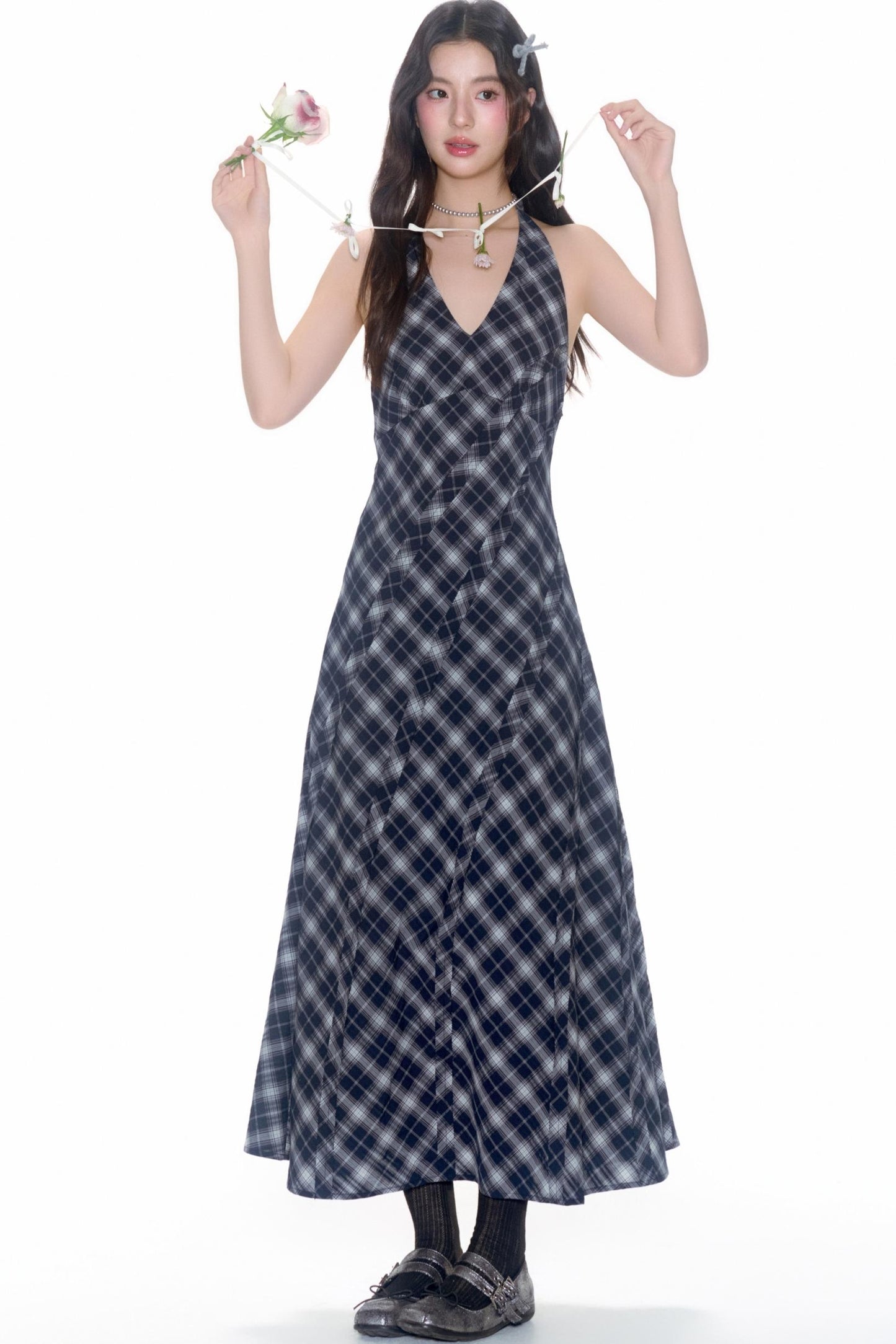 Halterneck Patch Dress