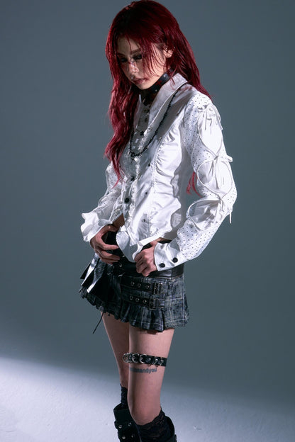 Retro Polka Dot Long Sleeve Shirt