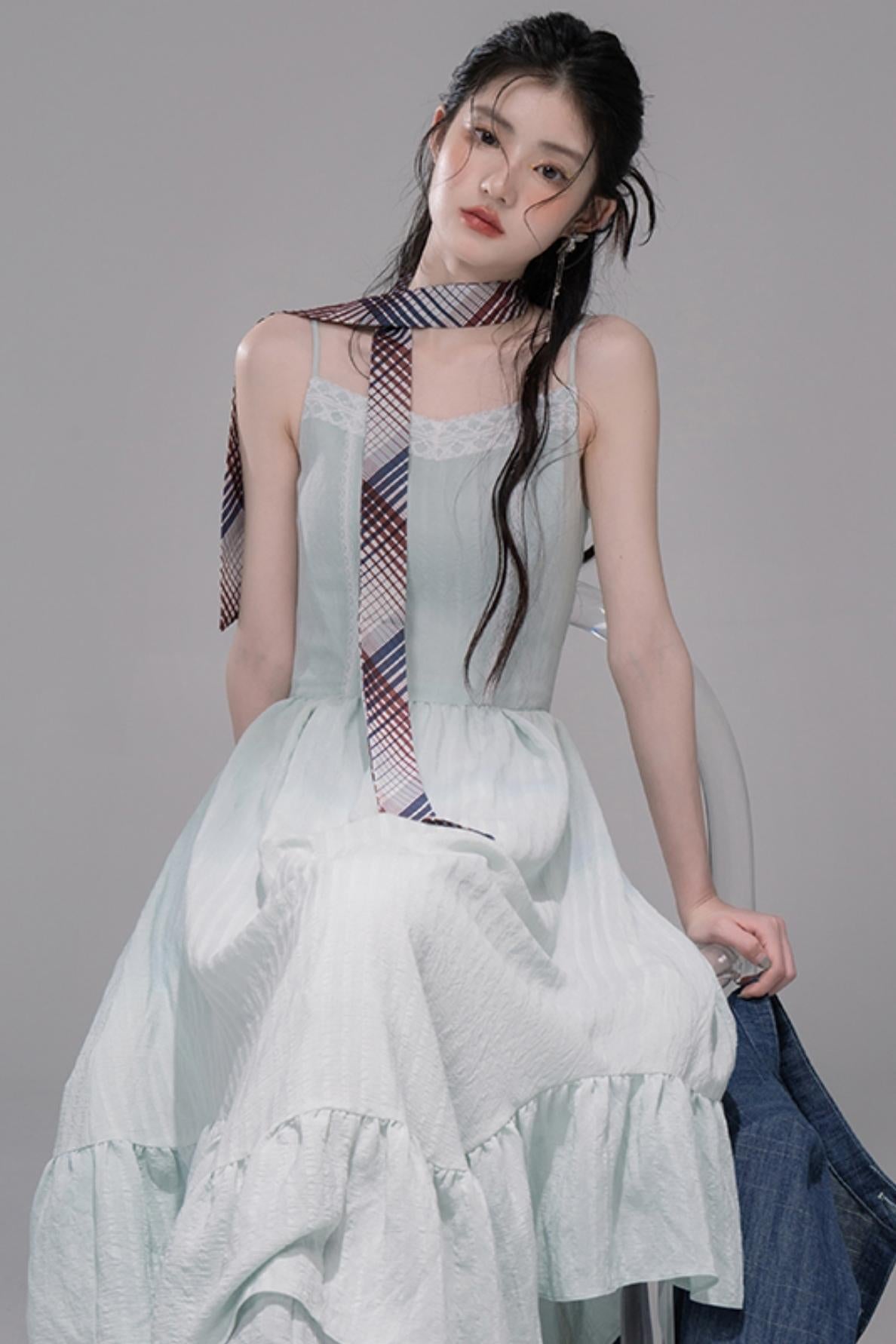 Misty Moon Blue Plaid Denim Jacket