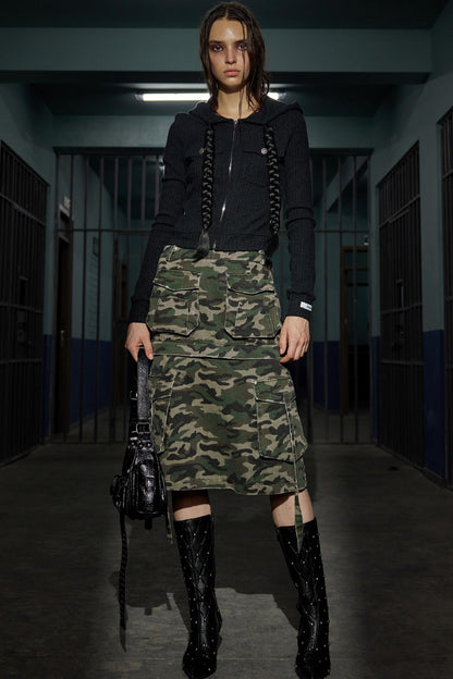 Spice Girl Style Camouflage Skirt