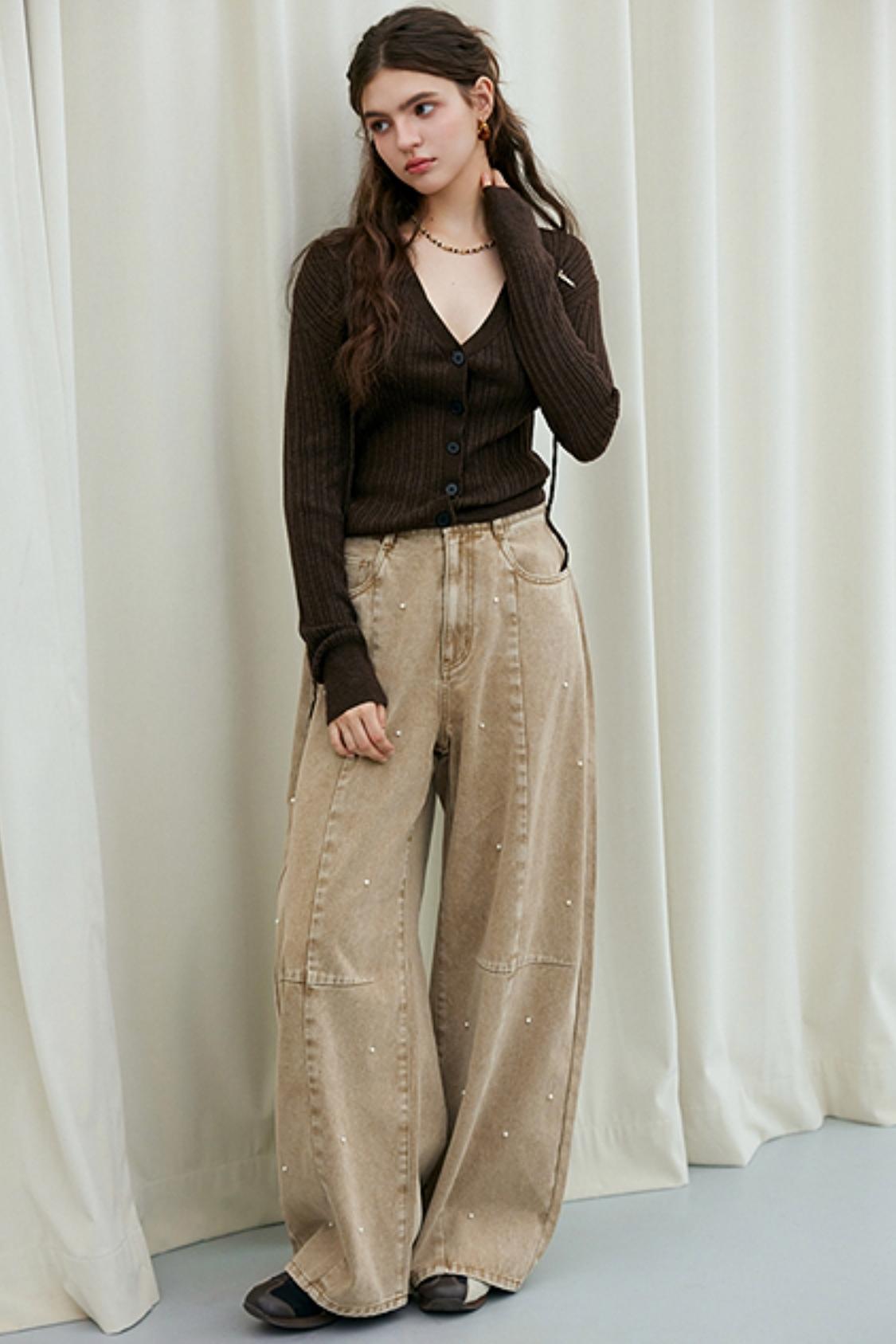 Wool Knit Cardigan Set-Up