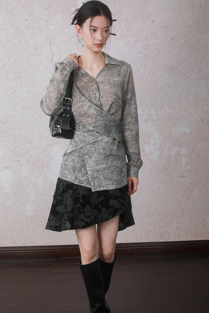 Autumn Staggered Asymmetrical Skirt