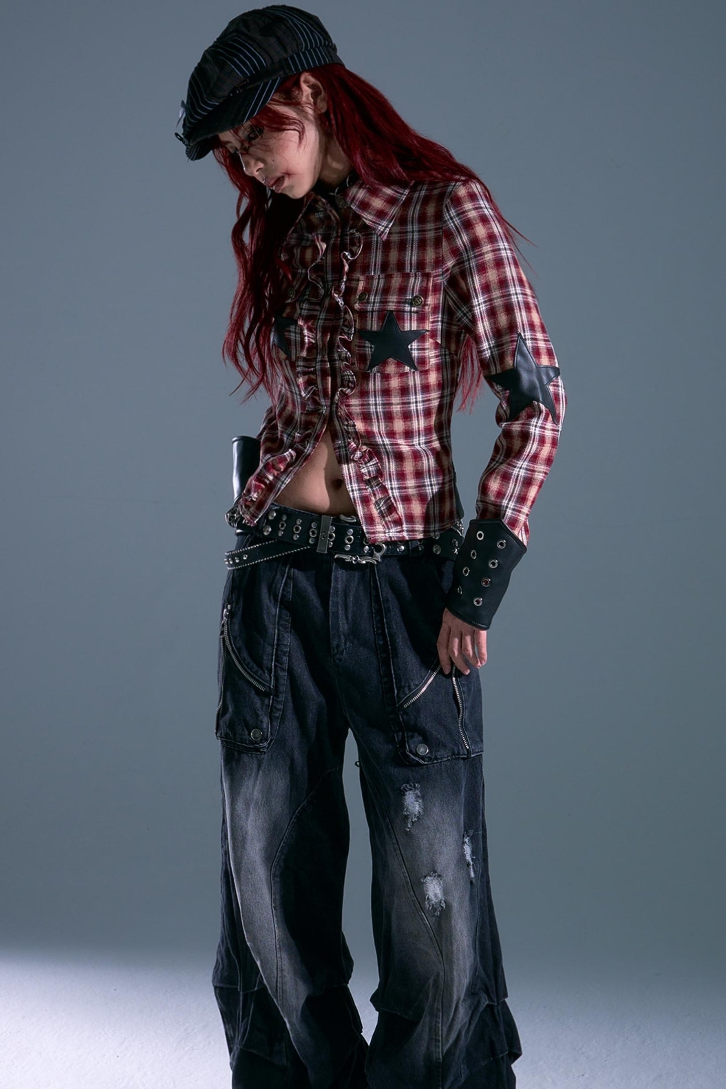 Star Leather Slim Shirt