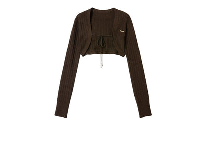 Wool Knit Cardigan Set-Up