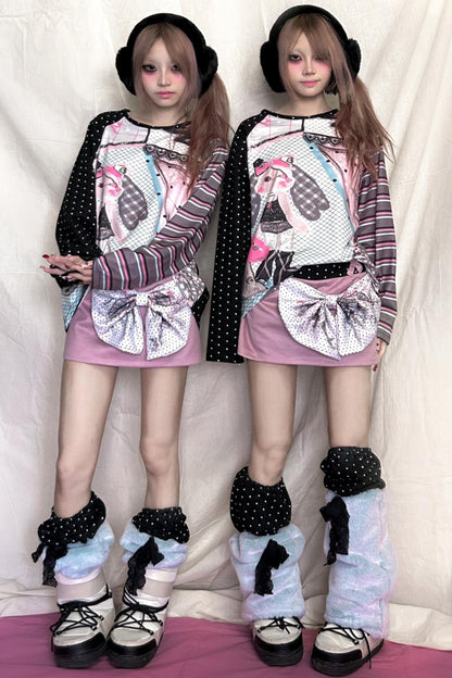 Plush Polka Dot Socks Cover