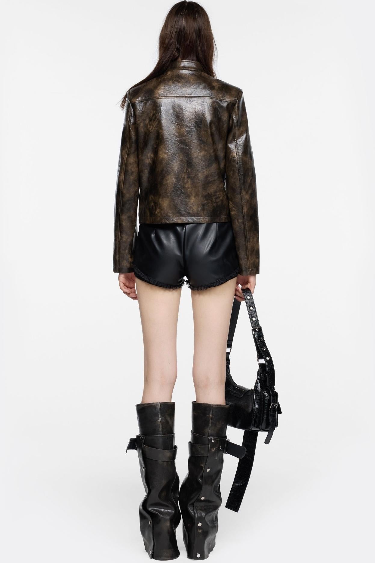 Overseas Celebrity Fashion Bloggers Punk Coat