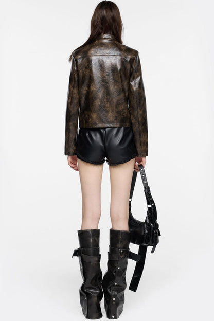 Overseas Celebrity Fashion Bloggers Punk Coat