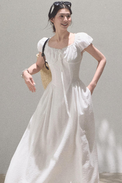 Luminous Cotton Tea Dress